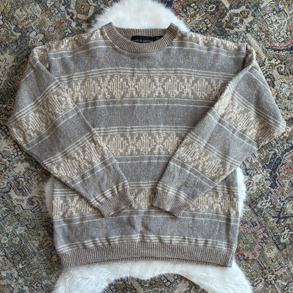 Vintage Croft & Barrow Sweater‎ Cozy Grandpa Cottagecore Pullover Mens Small S